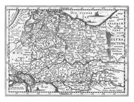 Karta av de provins av utrecht, pieter skåpbil der keere, 1580 - 1630 foto
