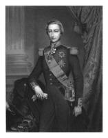 porträtt av leopold ii, kung av Belgien, lucio querino lelli, efter nicaise de nyckelspelare, 1855 foto