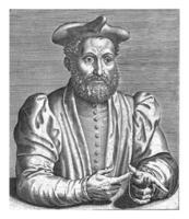 porträtt av guillaume philandrier, philips galla, 1572 foto