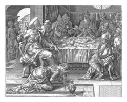 christ smord förbi mary magdalena, harmen jansz muller, efter maarten skåpbil heemskerck, 1564 - 1568 foto