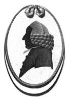 silhuett porträtt av johan Jacob le salvia tio byxa, govert kitsen, 1776 - 1810 foto