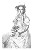 porträtt av Henriette ursula claire taurel, edouard taurel, efter jean auguste dominique ingres, 1885 foto