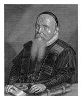 porträtt av jacobus trigland, Abraham j. conradus, i eller efter 1648 foto