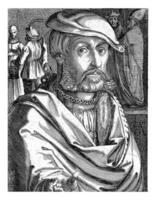 porträtt av heinrich aldegrever, Simon frisius, 1610 foto