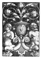 nereid och en triton, georg pencz, 1510 - 1550 foto