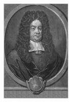 porträtt av johannes matthaus mumsa, pieter schenk jag, efter thilen, 1670 - 1713 foto