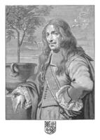 porträtt av jan philip skåpbil thielen, richard collin, efter erasmus quellinus ii, c. 1661 - c. 1662 foto