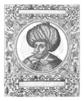 porträtt av de sultan mycketemetes bayazid, theodor de bry foto