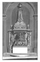 begravning monument av balthazar bekker, jan goeree, efter Simon schijnvoet, 1698 - 1731 foto