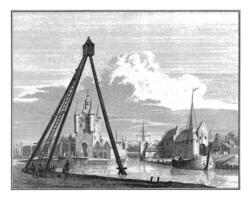 se av de hamn av zierikzee, 1743, jan caspar philips foto