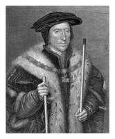 porträtt av Thomas Howard, Earl av Norfolk, Lucas vorsterman jag, efter hans holbein ii, 1624 - 1630 foto