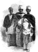 senegalesiska kvinnor, årgång gravyr. foto