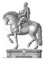 ryttare staty av cosimo jag de' medici, stor hertig av Toscana, gaetano vascellini, efter giambologna, 1755 - 1805 foto