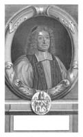 porträtt av ezekiel hopkins, michiel skåpbil der gucht, 1670 - 1725 foto