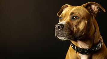 ai genererad hund med en hund krage professionell fotografi foto