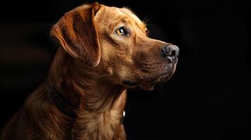 ai genererad hund med en hund krage professionell fotografi foto