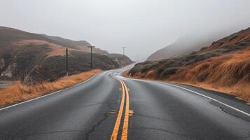 ai genererad tömma asfalt väg motorväg bakgrund, generativ foto