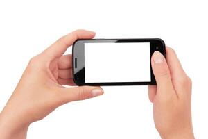 smart telefon på vit foto