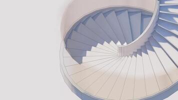 vattenfärg stil skiss av spiral trappa med kopia Plats foto