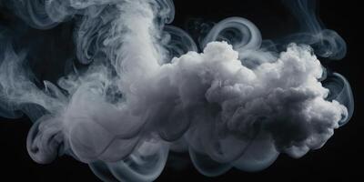 ai genererad en djup moln av rök sänker sig i de mörker. foto
