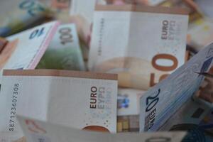 euro pengar baknoter. europeisk valuta. pengar bakgrund. foto