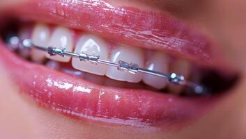 ai genererad de begrepp av ortodontisk dental vård foto