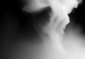 ai genererad svart bakgrund med ånga rök foto