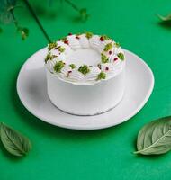 turkiska maras vanilj is grädde med pistasch pulver foto