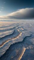 ai genererad lugn tundra ändlös slätter stretching till avlägsen horisont foto