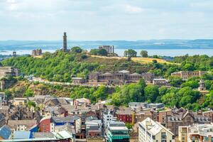 landskap av calton kulle i edinburgh, Skottland, förenad rike foto