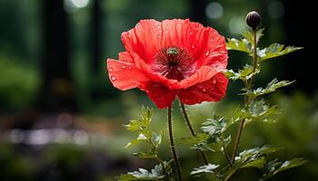 ai genererad de vibrerande äng blommar med mång färgad blommor i sommar genererad förbi ai foto