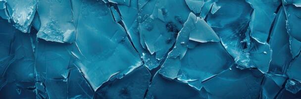 ai genererad abstrakt is bakgrund. blå bakgrund med sprickor på de is yta aning. generativ ai foto