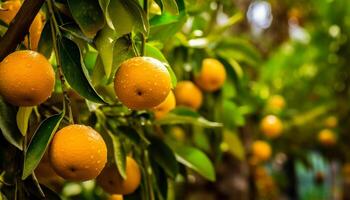 ai genererad friskhet och livskraft av natur citrus- frukt genererad förbi ai foto