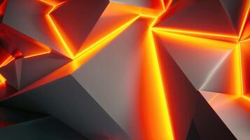 ai genererad abstrakt geometri infuserad med vibrerande neon nyanser, ai genererad. foto