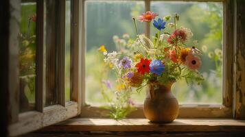 ai genererad vibrerande röd reste sig i full blomma upplyst förbi mjuk naturlig ljus en närbild med en 50mm makro lins foto