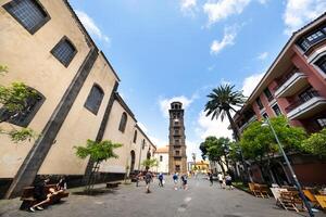 augusti 1, 2019. la laguna gammal stad Centrum i teneriffa, kanariefågel öar, Spanien foto