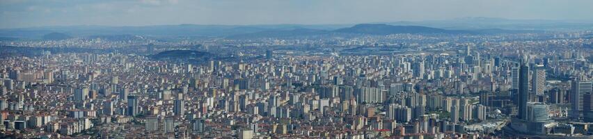 panorama av istanbul bostads- byggnader foto