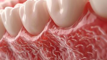 ai genererad parodontit också kallad gummi sjukdom, en allvarlig gummi infektion den där skadestånd de mjuk vävnad runt om tänder. utan behandling, parodontit kan förstöra de ben den där stöder din tänder foto