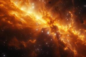 ai genererad abstrakt stjärn- bakgrund, Plats med stjärnor och färgad nebulae foto