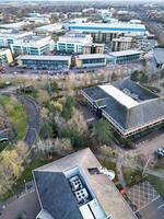 antenn se av stad Centrum av welwyn trädgård stad av England Storbritannien. Mars 1:a, 2024 foto