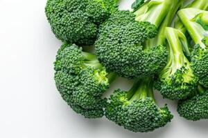 ai genererad närbild av en broccoli floret detta närbild Foto fångar de invecklad detaljer av en enda bit av broccoli, visa upp dess vibrerande grön Färg och texturerad yta.