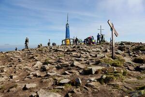 karpater berg, ukraina - oktober 8, 2022 montera hoverla. karpater i ukraina i höst foto