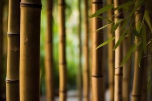 ai genererad bambu textur bakgrund för interiör eller exteriör design. neuralt nätverk ai genererad foto