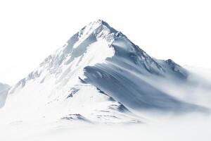 ai genererad majestätisk snöig berg topp klar himmel foto