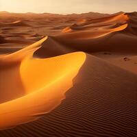 ai genererad antenn se av sand sanddyner foto