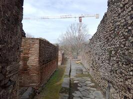 Pompeji, de gammal roman stad begravd förbi de utbrott av montera vesuvius, står som en unesco värld arv webbplats, erbjudande en unik glimt in i dagligen liv under de roman imperium. foto