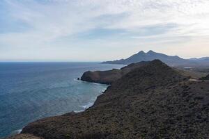 se från mirador amatista i cabo de gata i almeria i Spanien foto