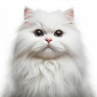ai genererad förtjusande och hårig persisk katt foto