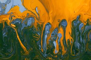 abstrakt mörk gul vatten Färg textur bakgrund foto