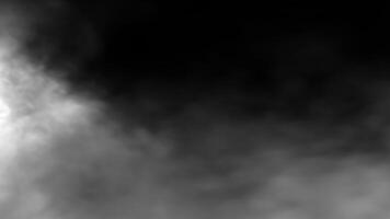 abstrakt dimma och rök på svart bakgrund, mystisk atmosfär foto